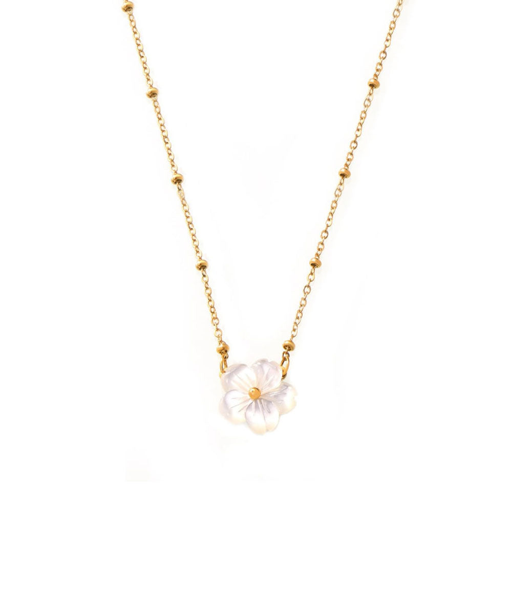 Flower Necklace 18K Gold Plated