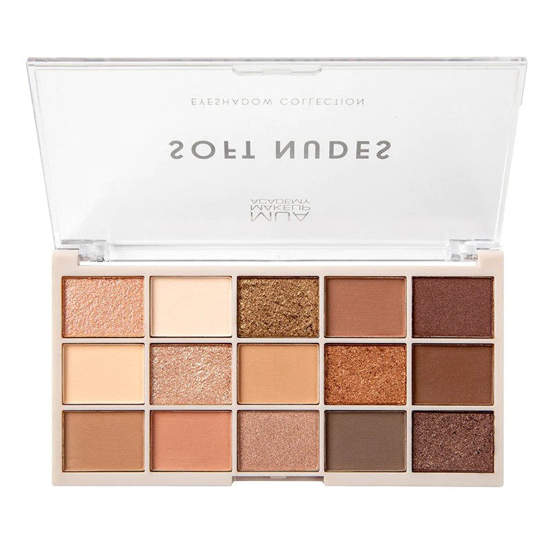 MUA 15 SHADE EYESHADOW PALETTE - SOFT NUDES