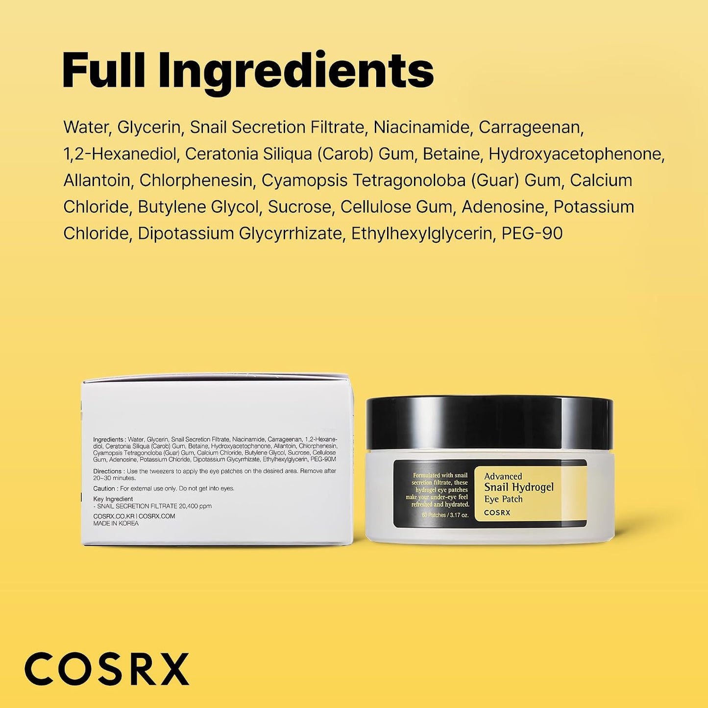 COSRX Advanced Snail Hydrogel Eye Patch 60τμχ