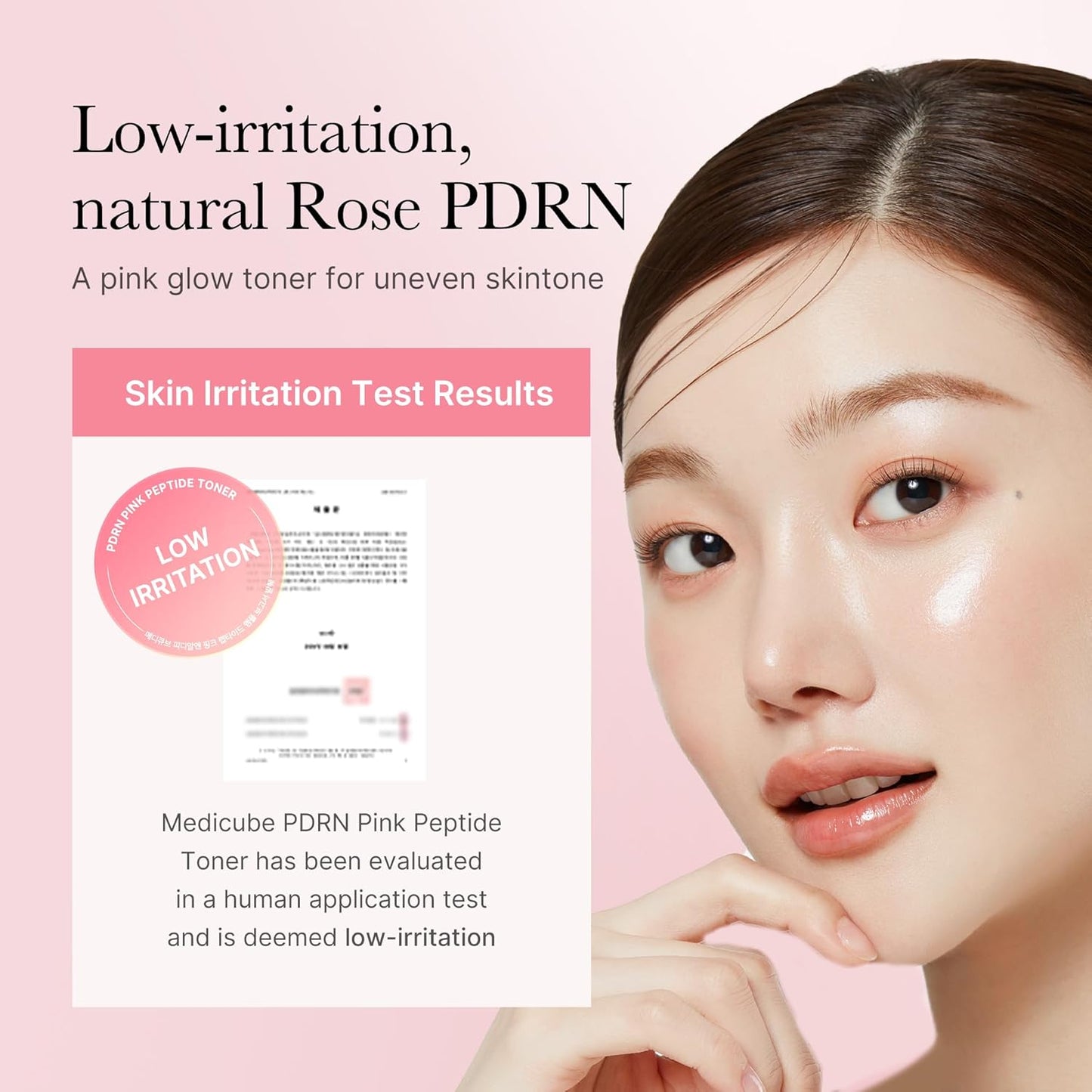 Medicube PDRN Pink Cica Soothing Toner 250ml – Korean calming and anti-aging toner with PDRN and Cica, available at Beauty Cave Cyprus.