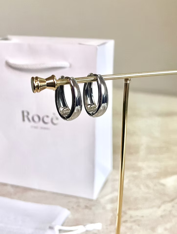 Hoops earrings Silver