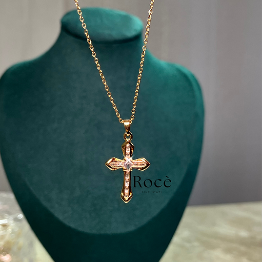 Amara Cross 18K Gold Plated