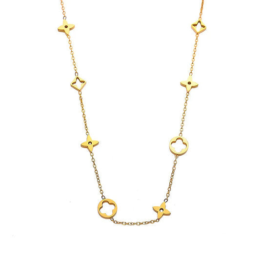 LV Necklace 18K Gold Plated