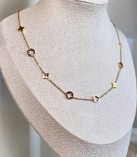 LV Necklace 18K Gold Plated