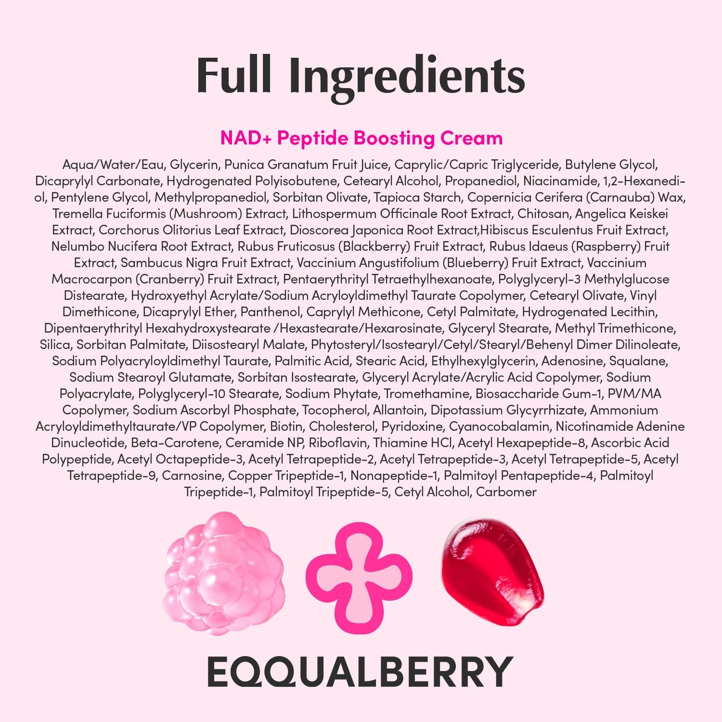 EQQUALBERRY NAD+ Ενισχυτική Κρέμα με Πεπτίδια 50ml