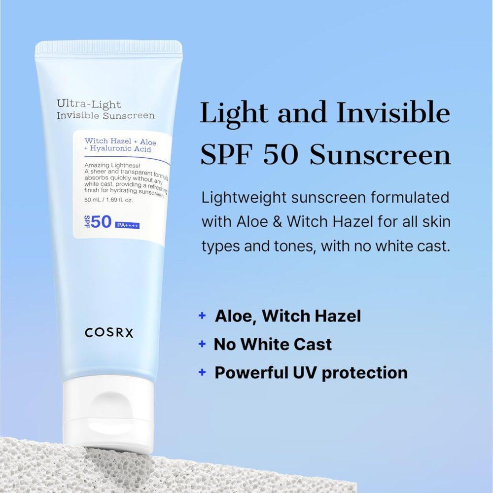 COSRX - Ultra - Light Invisible Sunscreen SPF50+/PA++++ 50ml