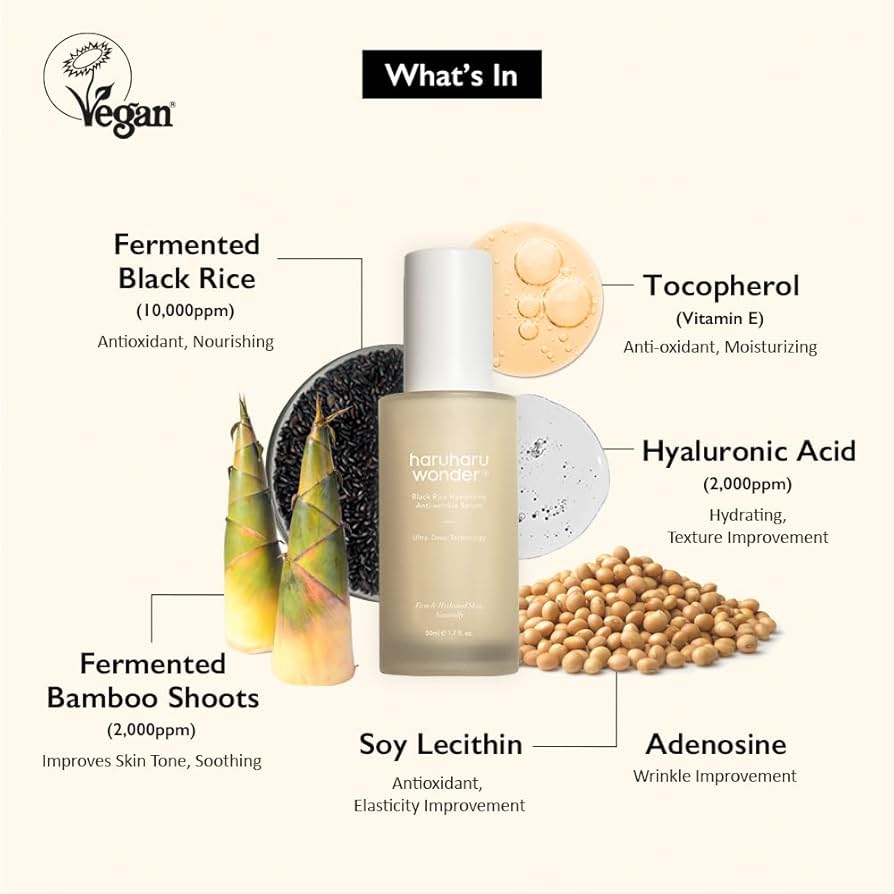 Haruharu Wonder Black Rice Hyaluronic Anti-Wrinkle Serum 50ml | Beauty Cave Cyprus