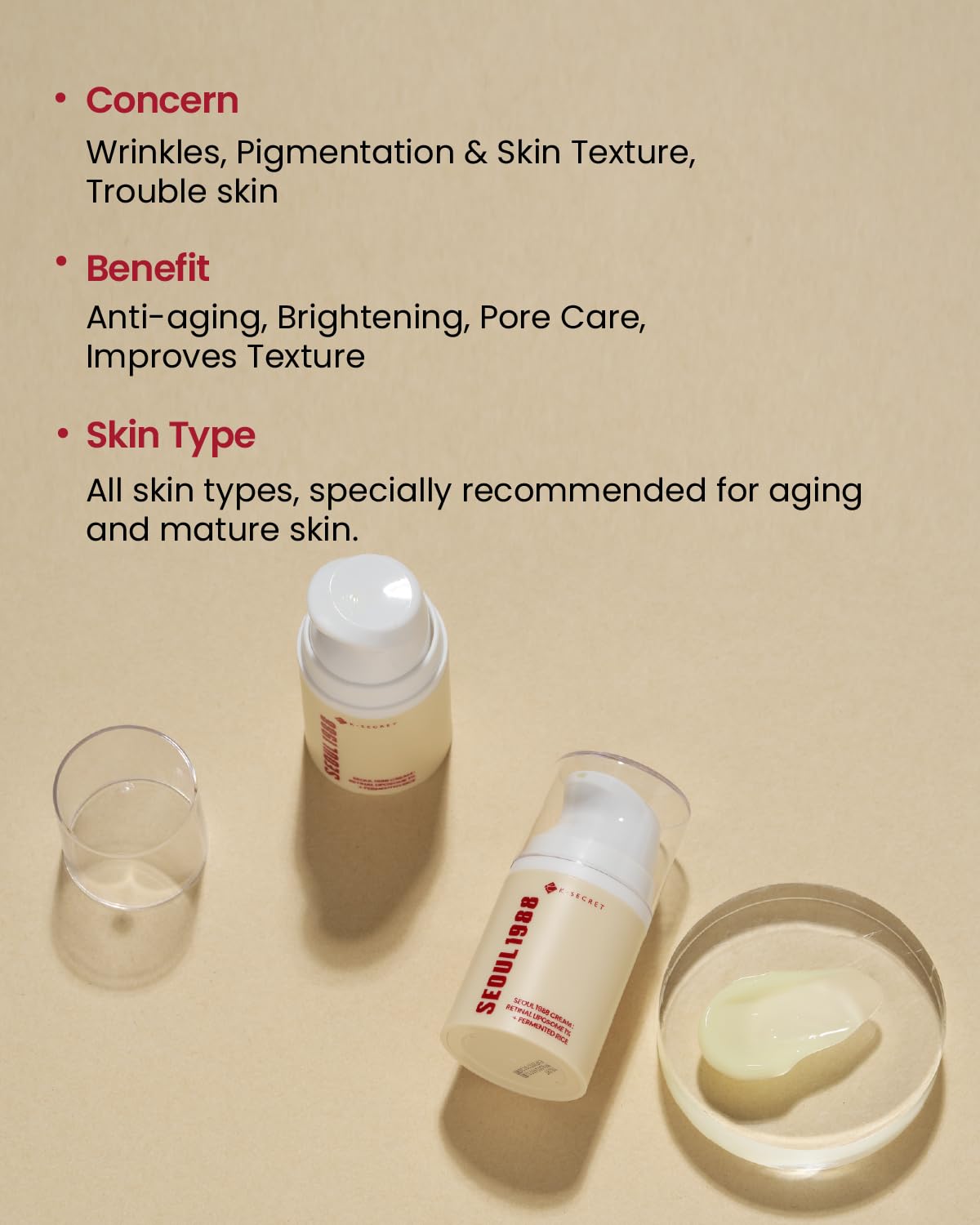 KSECRET – SEOUL 1988 Cream : Retinal Liposome 1% + Fermented Rice