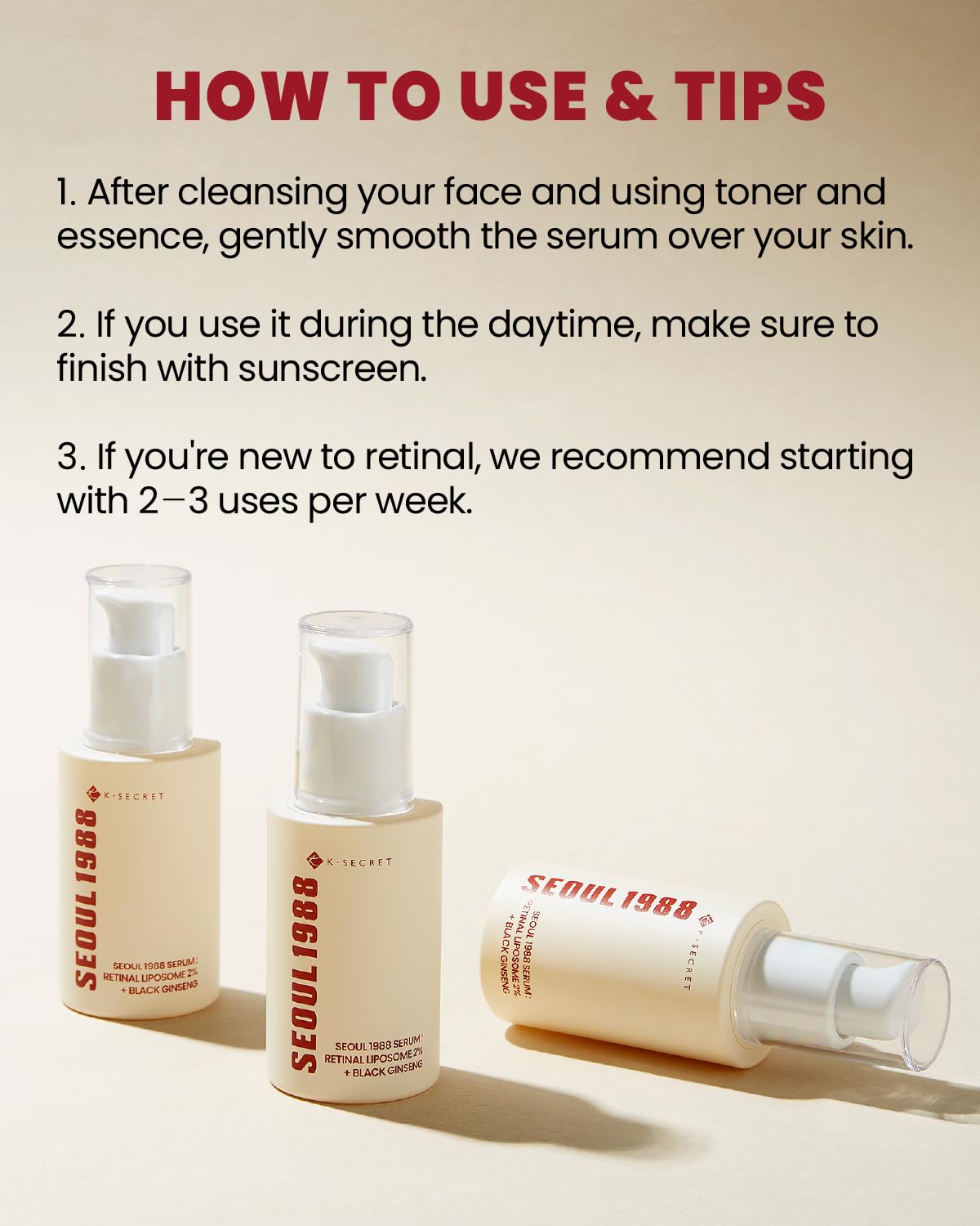K-SECRET - SEOUL 1988 Serum : Retinal Liposome 2% + Black Ginseng 30ml