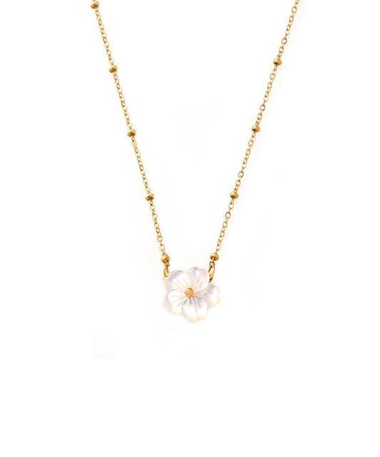 Flower Necklace 18K Gold Plated