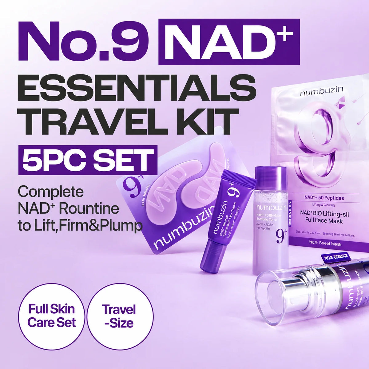 Numbuzin No.9 Nad+ Trial Kit For Anti-aging & Firming