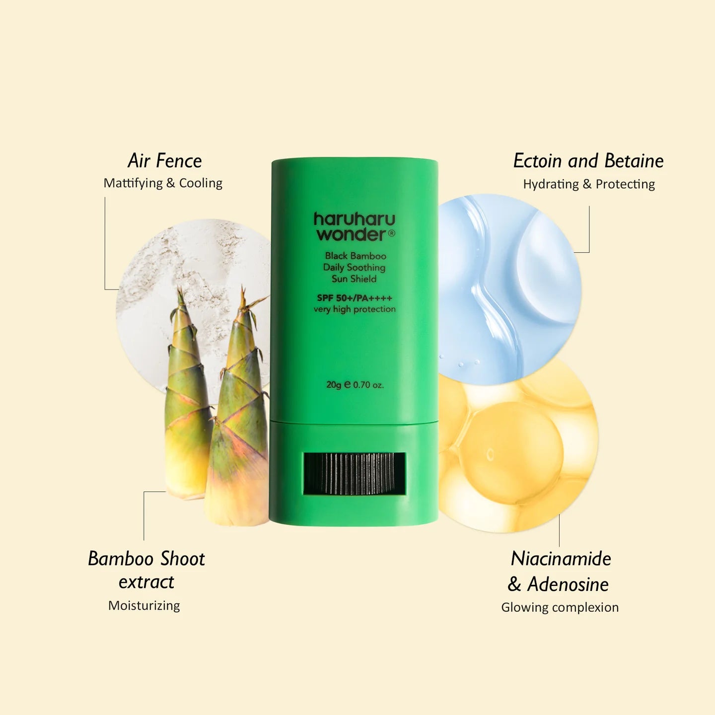 HARUHARU WONDER BLACK BAMBOO DAILY SOOTHING SUN SHIELD SPF50+ PA++++