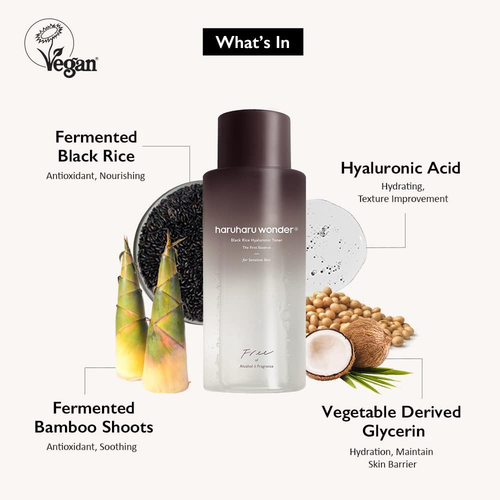Haru haru Wonder Black Rice Hyaluronic Toner Fragrance Free 150ml | Beauty Cave Cyprus