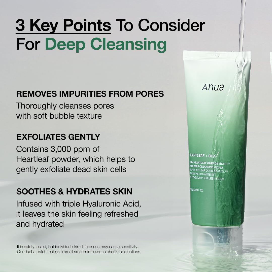 ANUA HEARTLEAF QUERCETINOL PORE DEEP CLEANSING FOAM 150ml