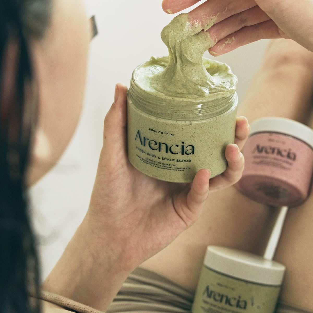 Arencia Fresh Cloud Sea Salt Body & Scalp Scrub (Mint)