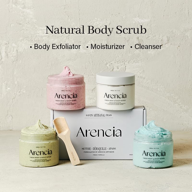 Arencia Fresh Cloud Sea Salt Body & Scalp Scrub (Mint)