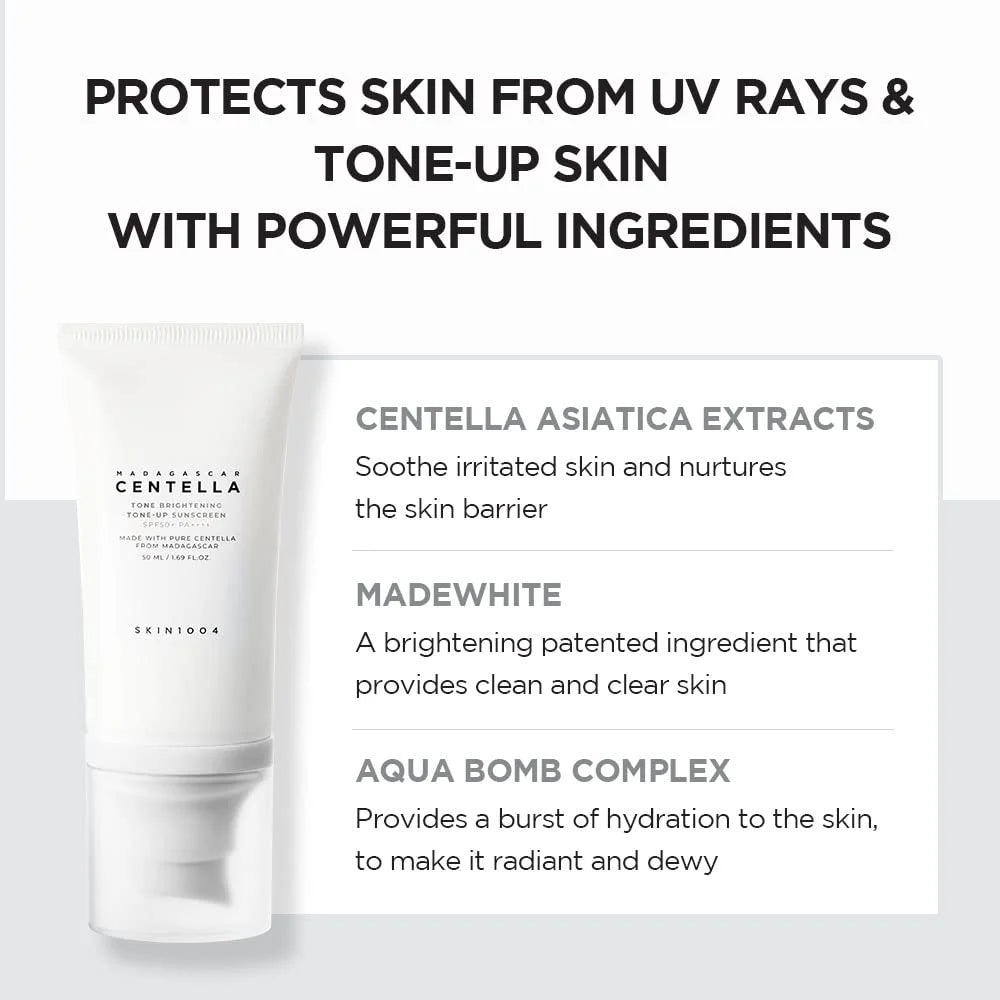 SKIN1004 Madagascar Centella Tone Brightening Tone-Up Sunscreen SPF50+ PA++++ 50ml