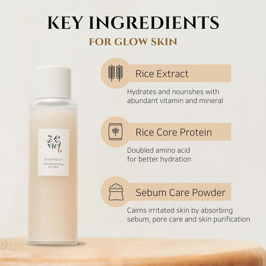 hydrating rice toner for glow skin texture