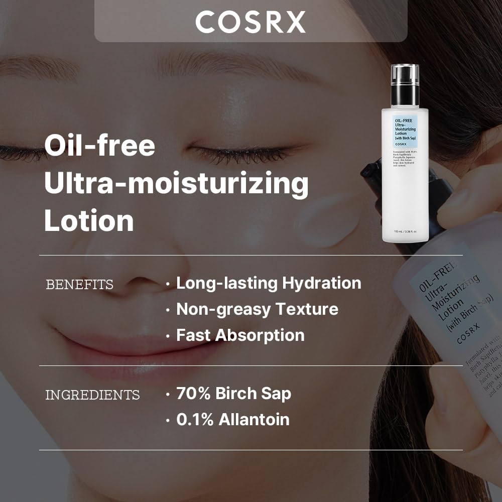 COSRX Oil-Free Ultra-Moisturizing Lotion με χυμό σημύδας 100ml