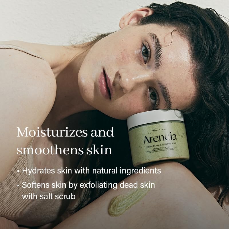 Arencia Fresh Cloud Sea Salt Body & Scalp Scrub (Mint)
