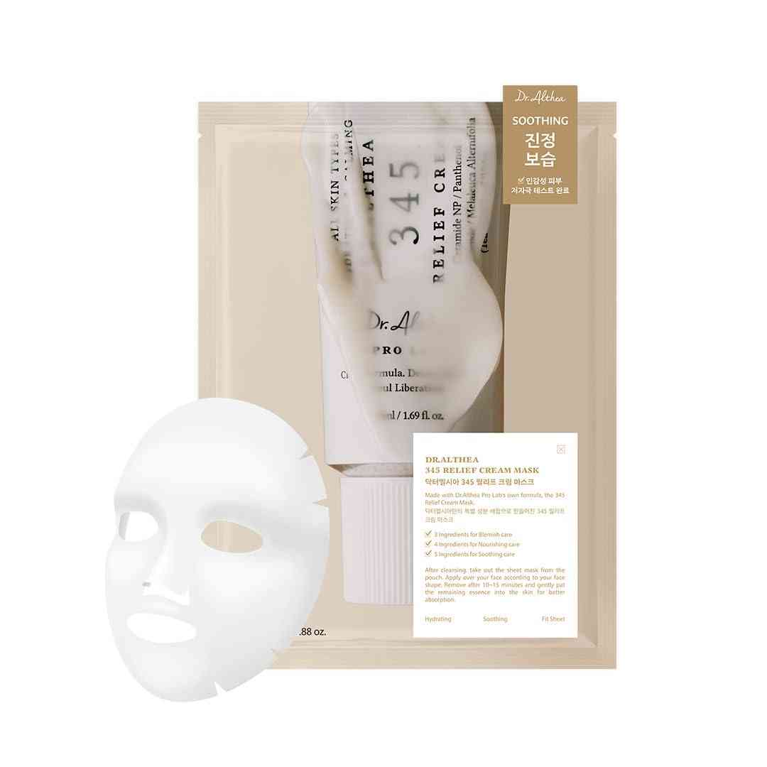 Dr. Althea 345 Relief Cream Mask 4-pack – Korean sheet mask Cyprus
