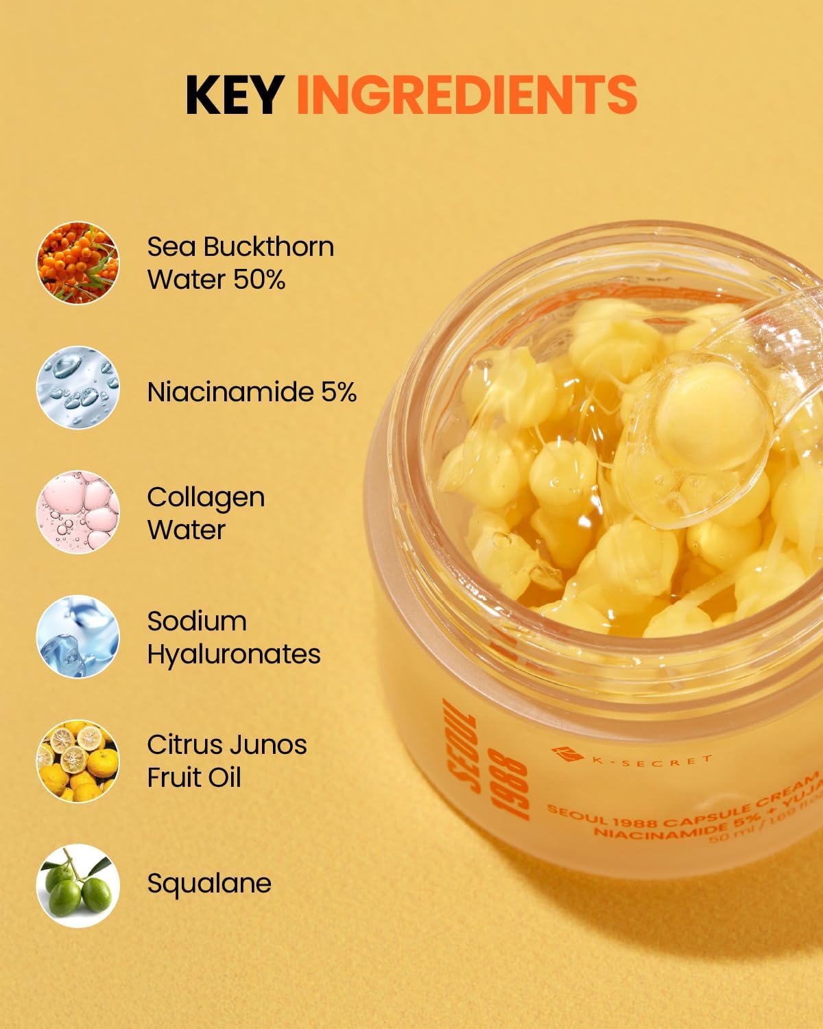KSECRET - SEOUL 1988 Capsule Cream : Niacinamide 5% + Yuja