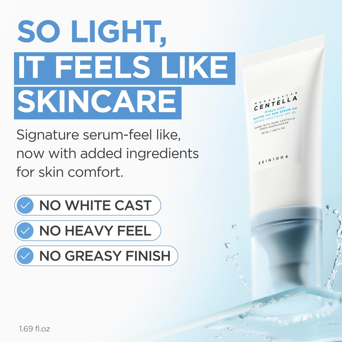 SKIN1004 HYALU-CICA WATER-FIT SUN SERUM SPF50+ PA++++ 50ml
