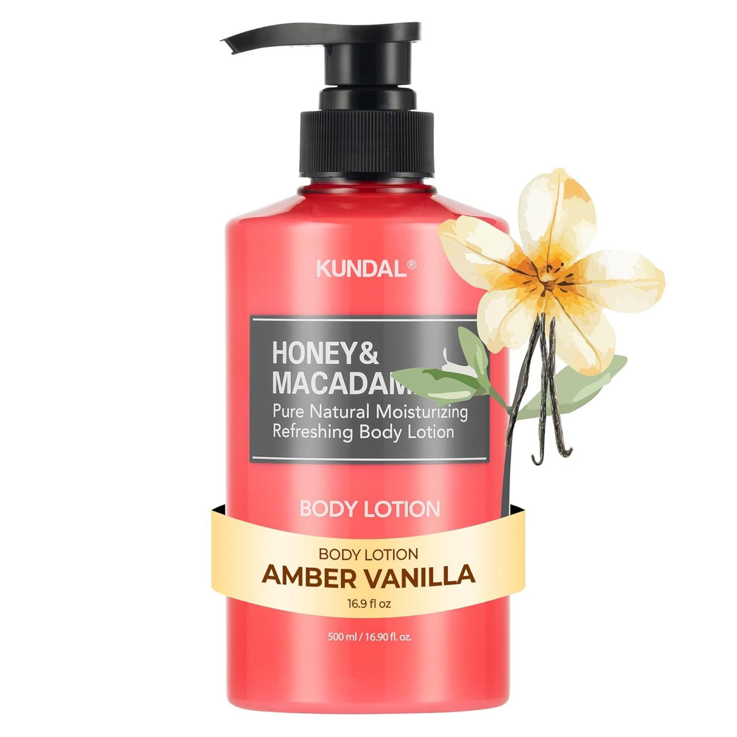 KUNDAL Honey & Macadamia Pure Body Lotion (Amber Vanilla) 500ML