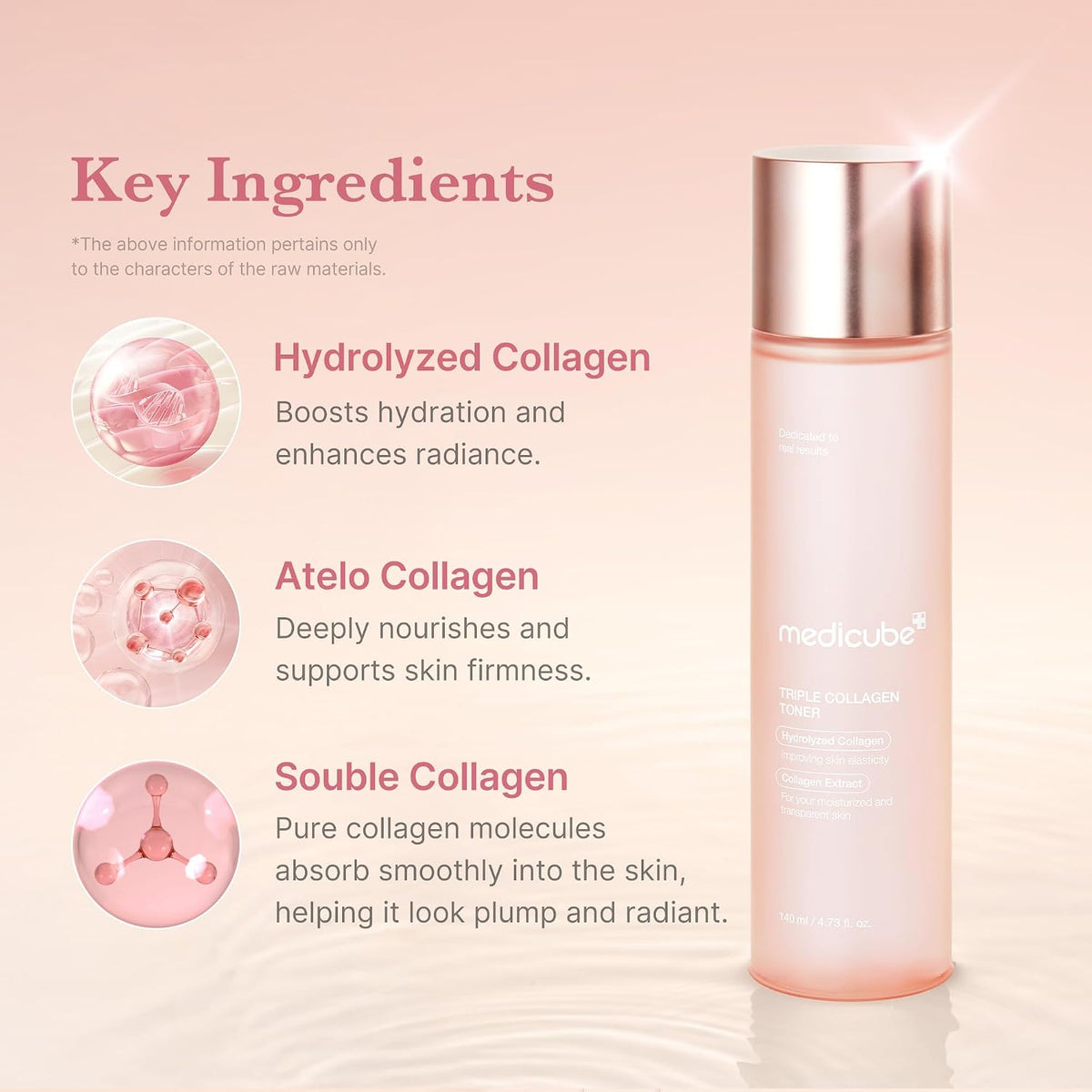 Medicube Triple Collagen Toner 140ml for hydrated and plump skin in Cyprus