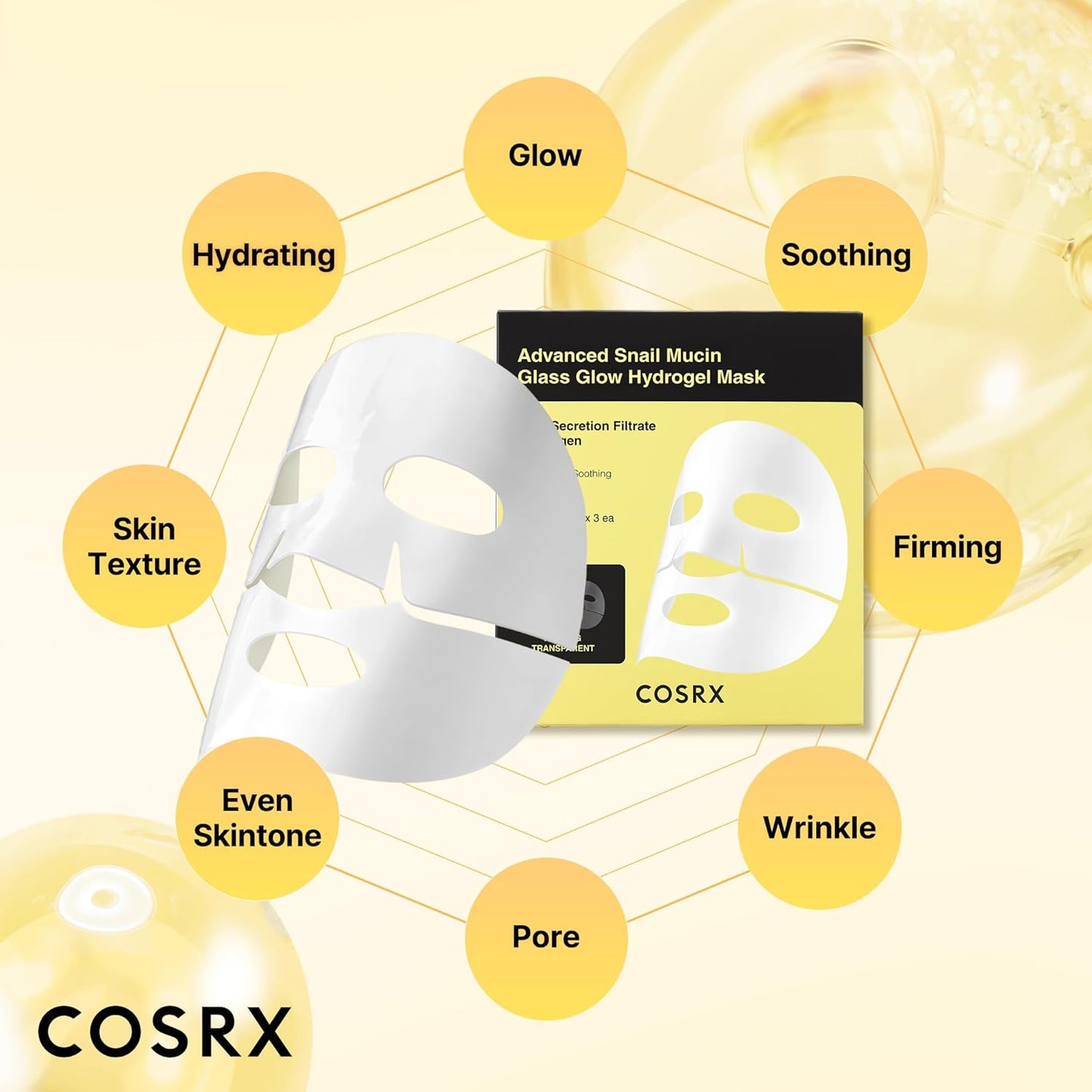 COSRX Advanced Snail Mucin Glass Glow Hydrogel Face Mask