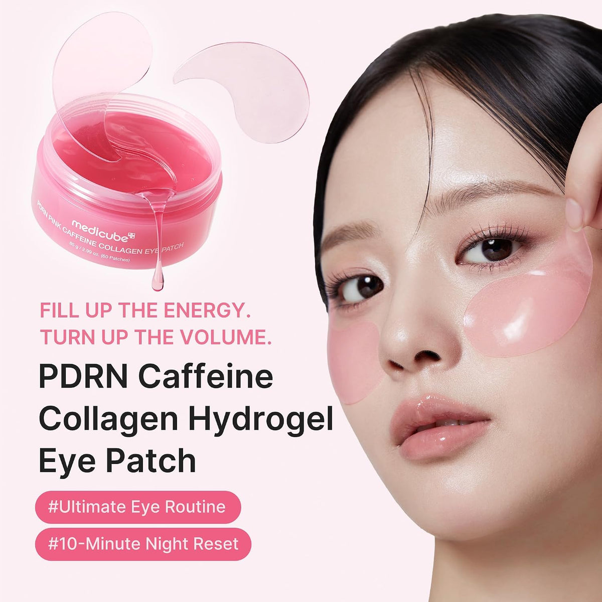 Medicube PDRN Pink Caffeine Collagen Eye Patch 60pcs