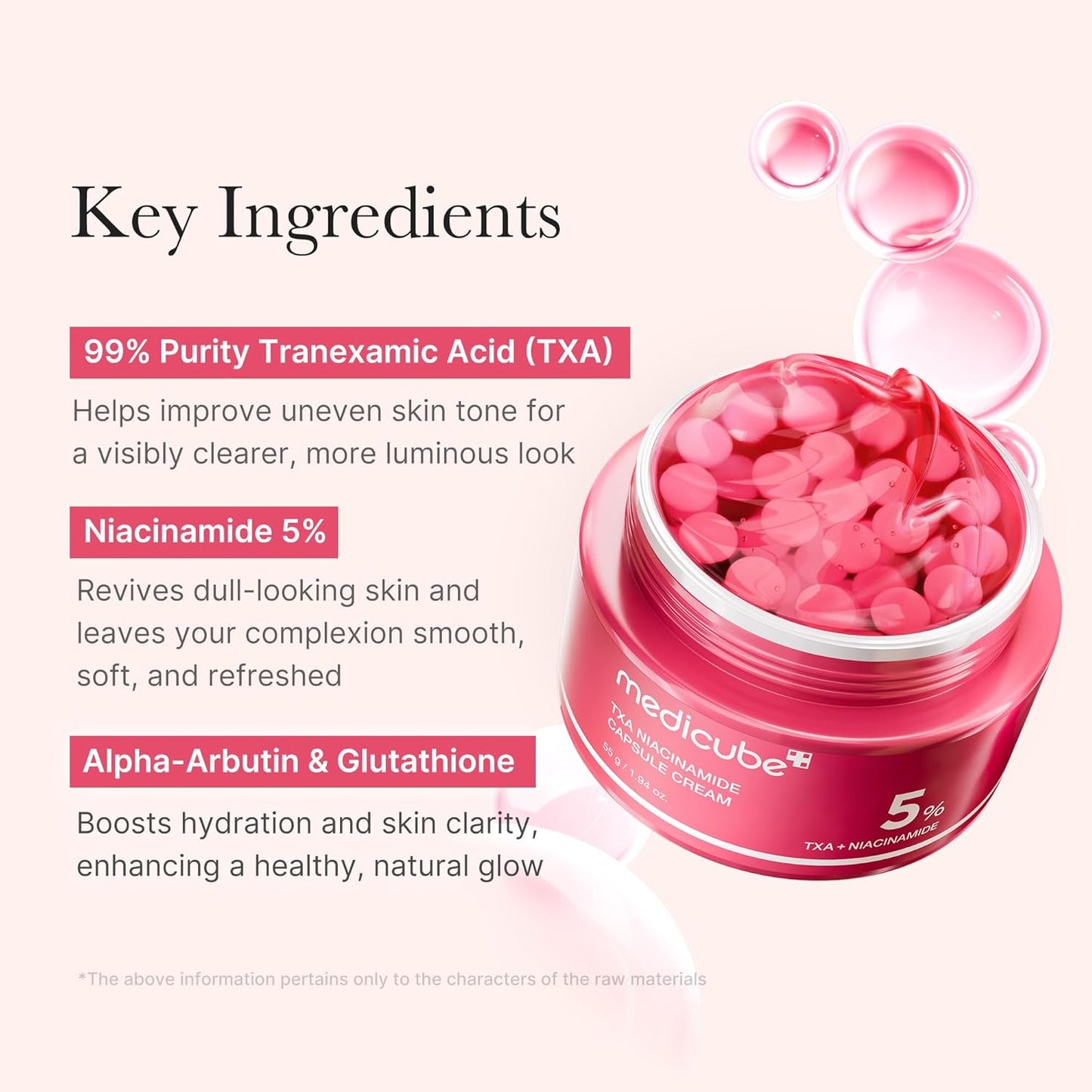 Medicube TXA Niacinamide Capsule Cream 50ml – Κρέμα για Κηλίδες & Σημάδια Ακμής