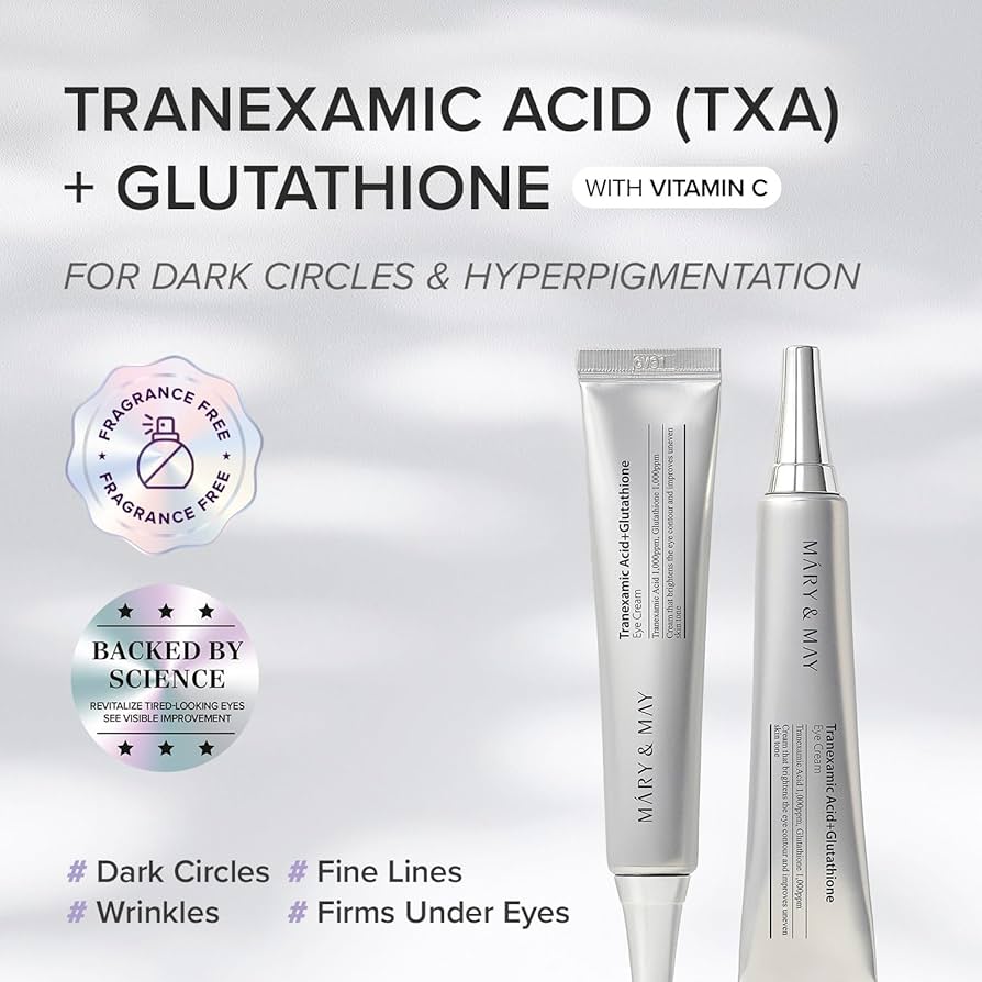 Mary&May eye cream texture – brightening under-eye Korean skincare Cyprus
