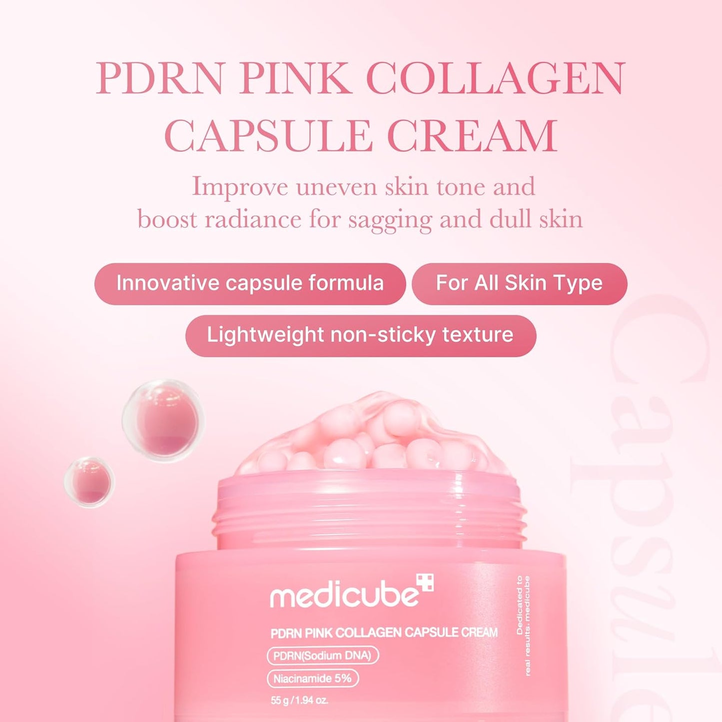 Medicube PDRN Pink Collagen Capsule Cream 55g Korean skincare Cyprus Beauty Cave