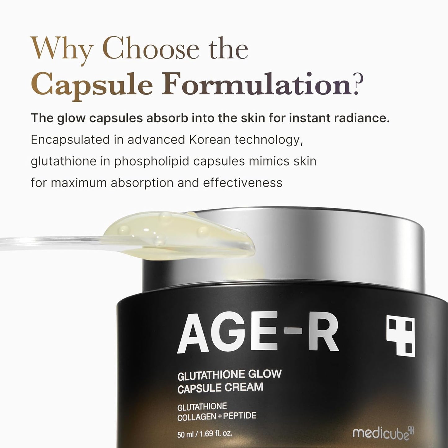 Medicube AGE-R Glutathione Glow Capsule Facial Cream 50ml