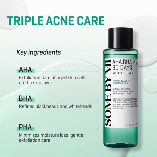 SOME BY MI AHA BHA PHA 30 Day S Miracle Toner 150ML | Beauty Cave Cyprus