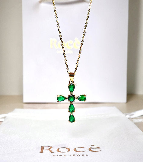 Green Cross 14K Gold Plated