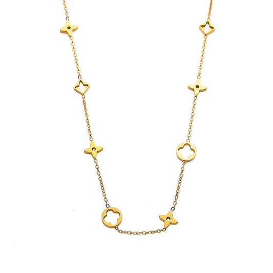 LV Necklace 18K Gold Plated