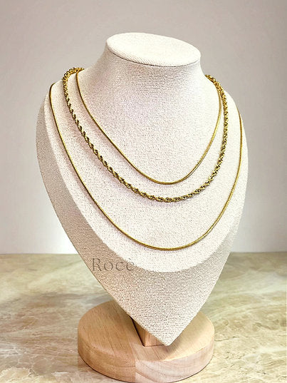 Triple Chain 18K Gold Plated