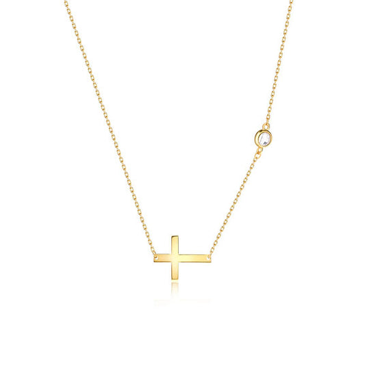 Aria Cross Ball strass Stainless Steel