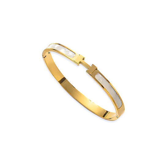 H Bangle Titanium Steel