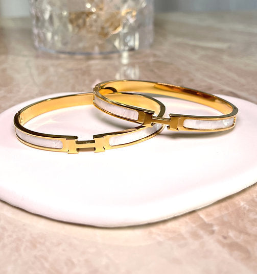 H Bangle Titanium Steel