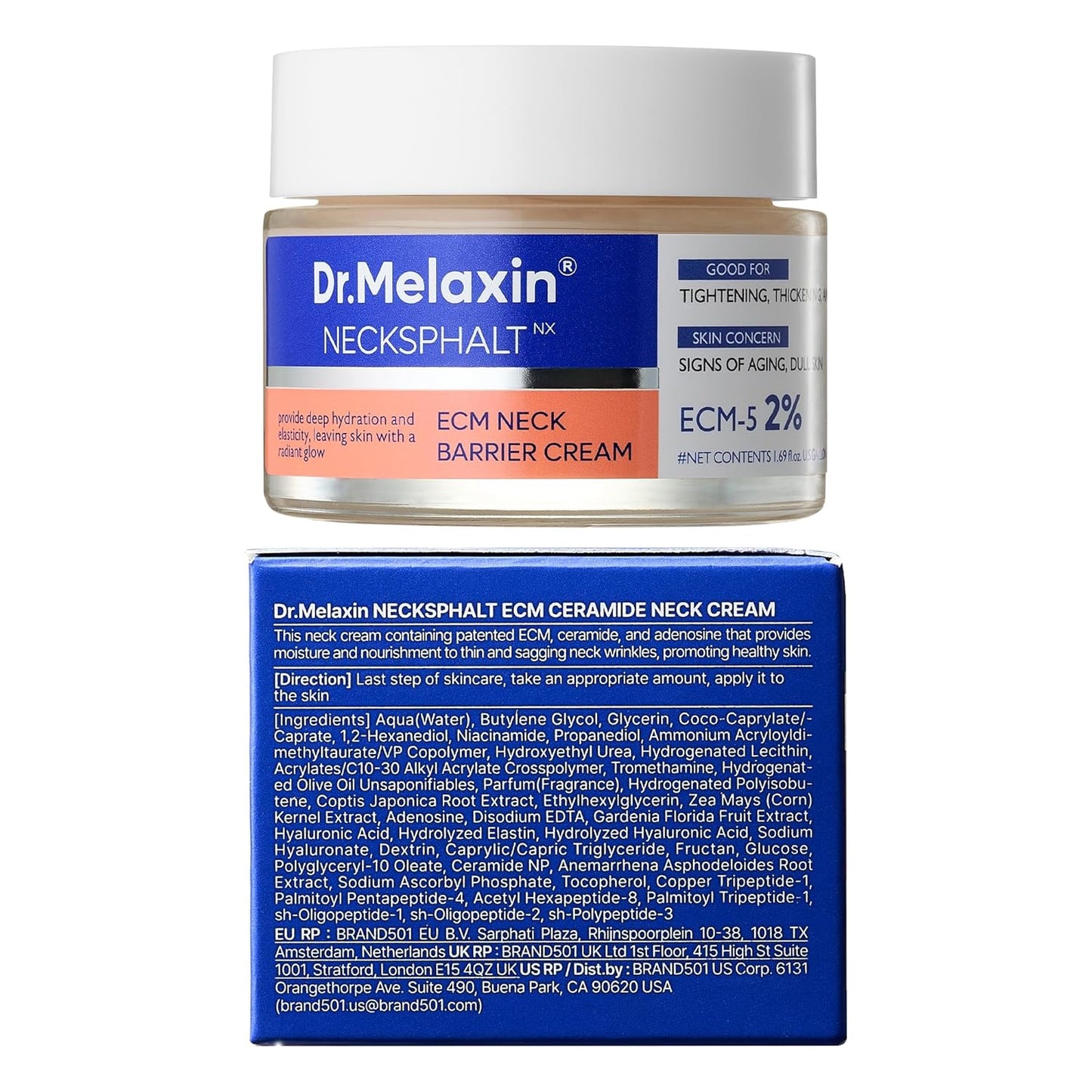 Dr. Melaxin NeckSphalt ECM Ceramide Neck Cream 50ml | Firming Neck Care Cream