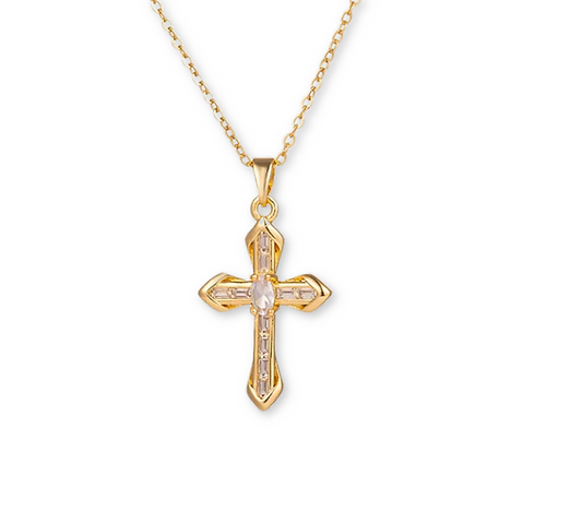 Amara Cross 18K Gold Plated