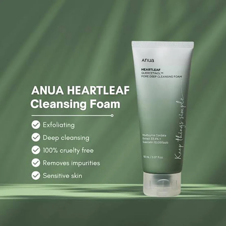 ANUA HEARTLEAF QUERCETINOL PORE DEEP CLEANSING FOAM 150ml