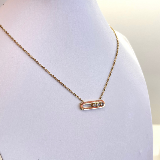 3 Chrystals Necklace