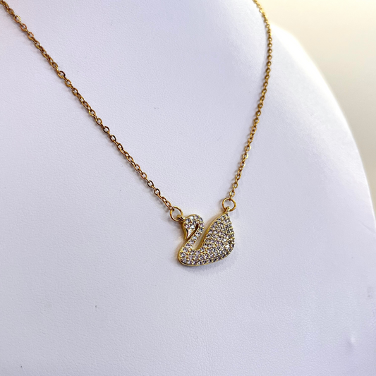Chrystal Swan Necklace