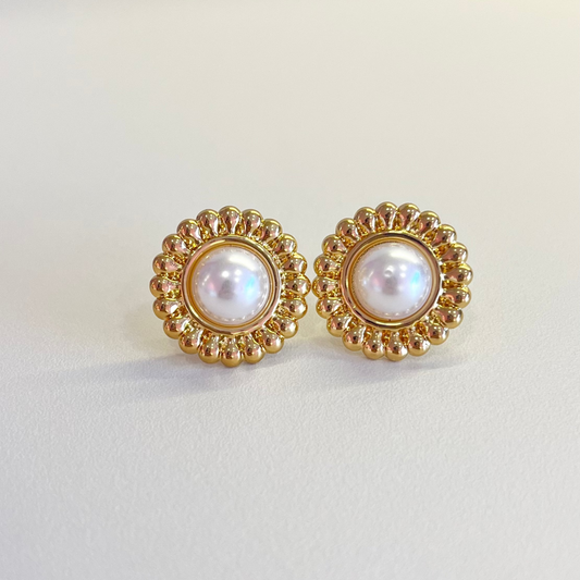 Pearl Flower Earrings