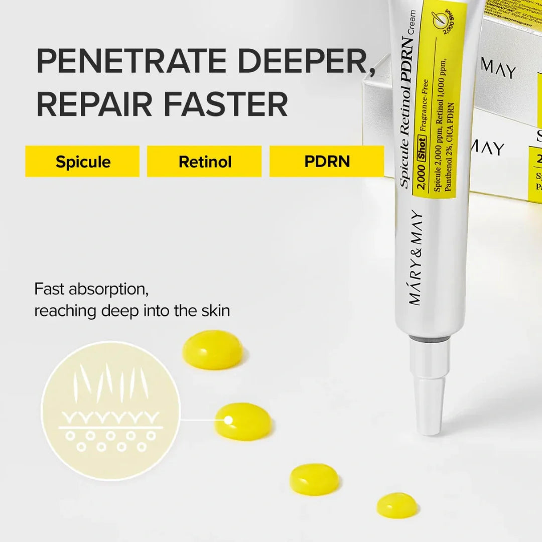 Mary May retinol PDRN cream jar – Beauty Cave Nicosia wrinkle care

