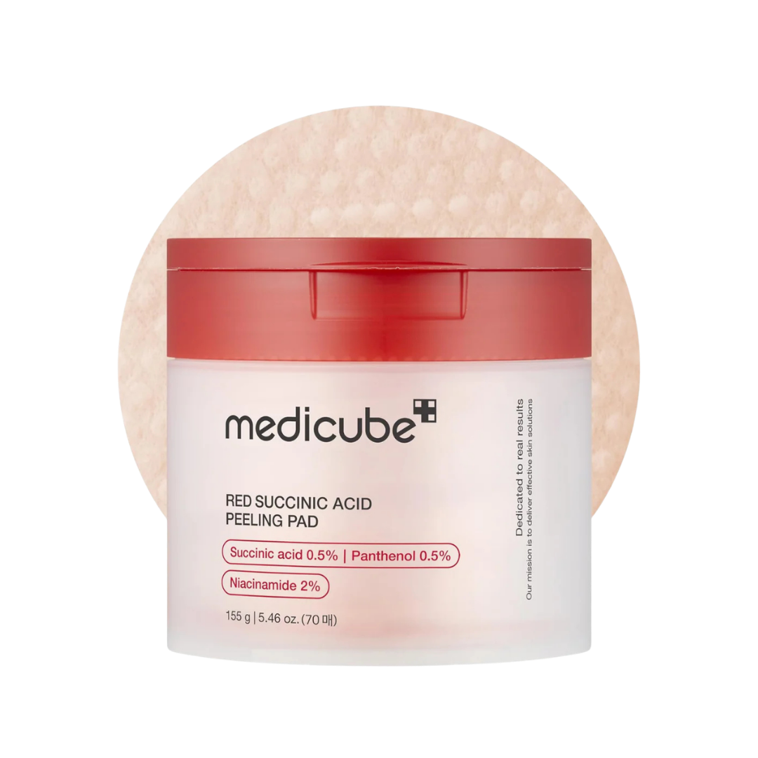 Medicube Red Succinic Acid Peeling Pads 70pcs for acne-prone skin Cyprus